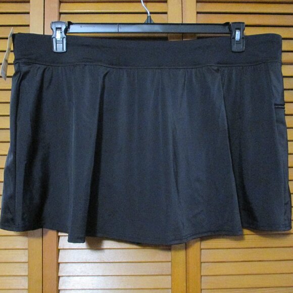 Paradise Bay NEW black bathing suit bottom with skirt attached size 22W - Picture 8 of 8